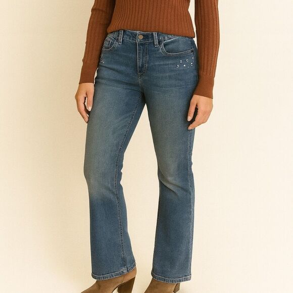 EST 1946 Embellished boot cut Jeans Size 8 - Picture 3 of 12